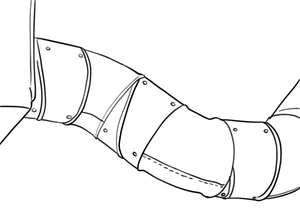 Line art of duct work