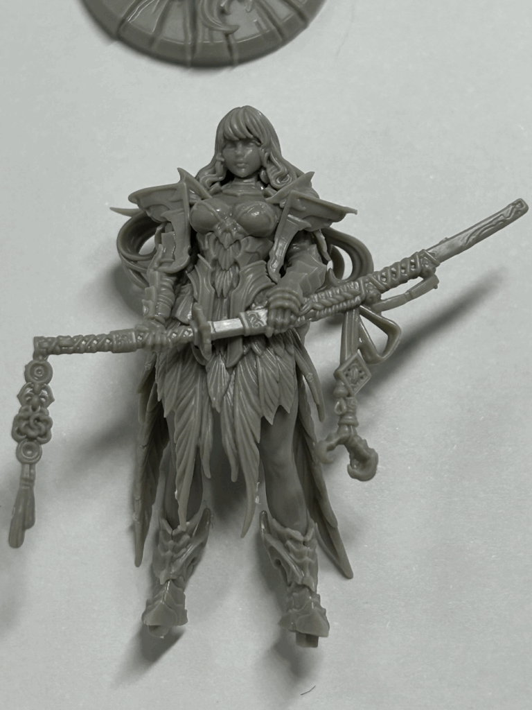 A close up of a partially assembled plastic model