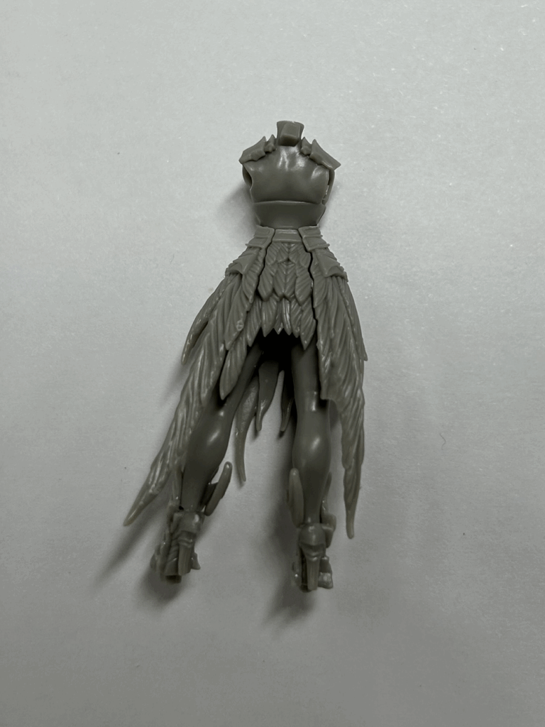 A close up of a partially assembled plastic model